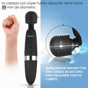 Masajeador Portátil, Louviva Inalámbrico Masajeador Wand Relajar Cuerpo, 7 Modos de Vibración - Tamaño Medio (26.5cm×4.6cm). Envíos a Burgos