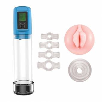 Bomba de pene de vacío, ampliación masculina eléctrica Kinpo Extender con control de rango de engranajes LCD y ajuste de presión. Envíos a Málaga