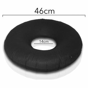 Takit C47 - Cojín Inflable Redondo 46cm - Almohada Médica Apta Para El Dolor Hemorroidal, Llagas De Cama, Coccidinia, Quiste Pilonidal, Dolor Perineal, Embarazo - Genial Para Sillas De Ruedas - Né