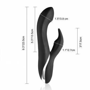 Utimi Vibrador del Conejo estimulación del punto G Recargable para 10 Velocidades Estimulador del Clítoris con Motores Potentes Dobles Único Negro. Envíos a Málaga
