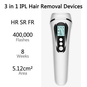 KeVis Depiladora Láser IPL Depilación láser Depilación láser Depilación 400,000 Flashes Sistema de depilación permanente Sin dolor para el cuerpo facial y Bikini Depiladora depilatoria 3 en 1 