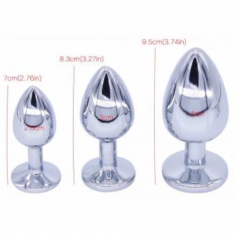 feigu 3 unidades 1 Set Acero Juwel Butt Play Plug Sex juguete para adultos. Envíos a Barcelona