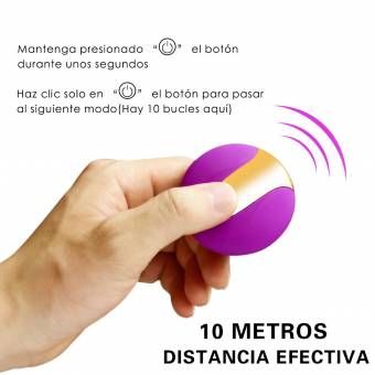 ZAMO EVA Huevo Vibrador Inalámbrico de 10 Modos Vibrantes,USB Recargable y IP67 Impermeable. Tamaño Perfecto y Facil de Limpiar y Llevar. Envíos a Soria
