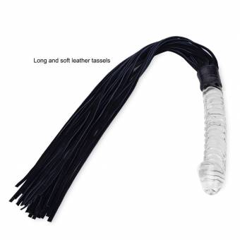 VOVOV Fetish Leather Whip with Glass Dildo. Envíos a Barcelona