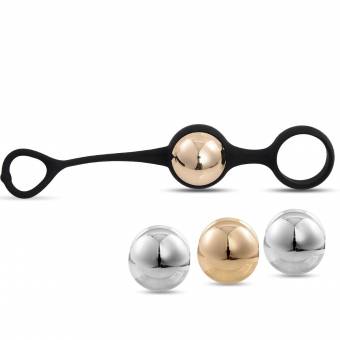 Nautime Bolas Chinas Suelo Pelvico Mujer de Metal Silicona Set de 4 Kegel Ejercitador Vibrador Masajeador de la Salud (Color Dorado&Plata). Envíos a Valladolid