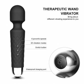 Philotoys Vibración Dual Masajeador Impermeable de Manos de Silicona de 30 Frecuencias (Negro). Envíos a Burgos