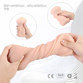 Masajeador - Realístita, silicona médica, Fácil de Lavar, 16.5cm*9.4cm Louviva. Envíos a Cáceres