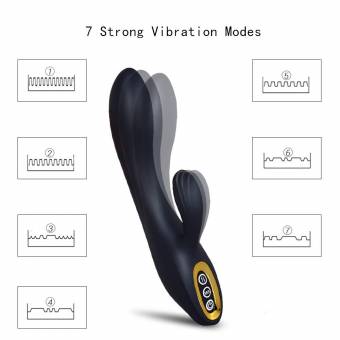 Vibrador Sexual Mujer Vibracion Dual de Punto-G Masajeador Eléctrico Mas Suave y Potente Vibrador Impermeable de Manos de Silicona de Grado Medico Multiples Modos y Intensidades carga magnética Par