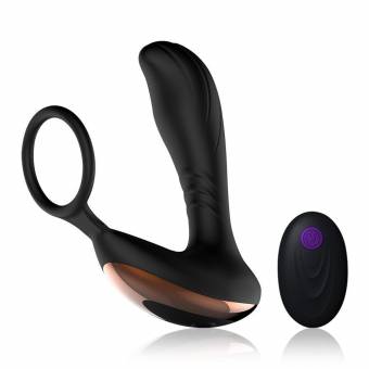 Estimulador de próstata con anillo de martillo,Anseke vibrador anal de Bolas Anales Control Remoto Masajeador de Próstata con 7 Velocidades, Estimulador Portátil Punto G Vibrador Anal para Hombres