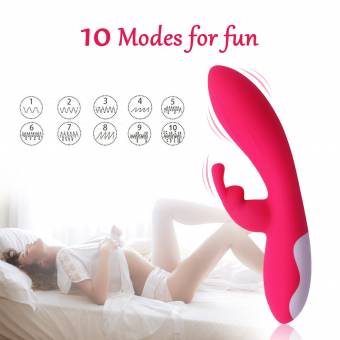 Fovel Greedy Girl Rabbit, Masajeador Clitoris Doble Vibracion Juguete Erotico- Varilla doble en punto G y Clitóris - 10 modos de vibración, masturbación femenina.. Envíos a Segovia