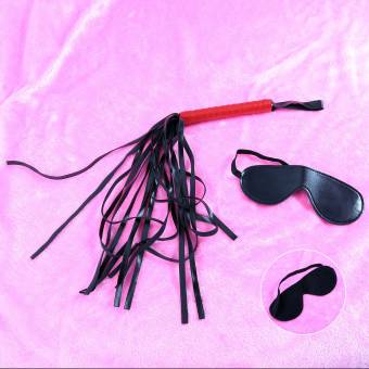 Juego de Accesorios BDSM, URLOVE® Kit de Accesorios Bondage con 8 Piezas Diferentes Mordaza, Grilletes, Fusta, Pinzas para Pezones, etc. (Color negro y rojo). Envíos a Albacete