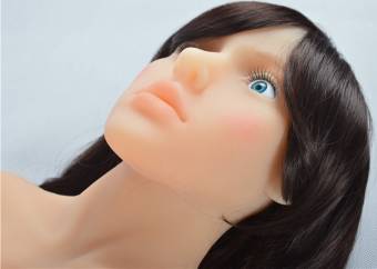 Komfrig muñeca del sexo del silicón 3D de tres agujeros boca Liebespuppe Po masturbador vagina, muñeca del sexo rubia / pelo castaño / negro. Envíos a Palencia