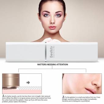 Bestidy Flawless Fabuloso depilador eléctrico sin cables para mujeres, sin dolor, vello facial, transportable, afeitado del bigote, quitapelos de la zona del Bikini, máquina de afeitar eléctrica c