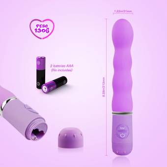HONIVON Vibración Masajeador Impermeable de Manos de Silicona [2018 Nuevo Diseño] 10 modos+estimular su cuerpo/parte ín-tima + Cilicona de grado médico (Púrpura) -Dos cubierta de silicona. Enví