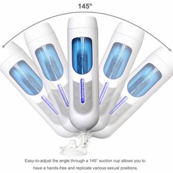 Fovel A380 Masturbador de Copa Eléctrica (Vagina y Boca), para fijar en pared o mesa, orientable 145º, manga interior higiénica y fácil de limpiar, juguete sexual para hombres ofrece una experien