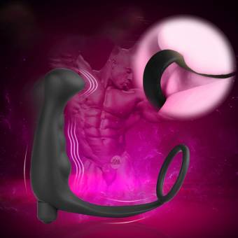 Amosfun Vibrador de Enchufe Eléctrico para Hombres Vibrador de Masaje Potente de Próstata Vibrador para Masturbación con Anillo de pene. Envíos a Palencia