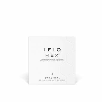 HEX de LELO El condón rediseñado - Lujosos condones con estructura hexagonal única (3). Envíos a Málaga