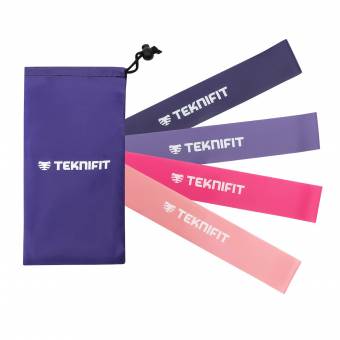 Conjunto de Bandas de Resistencia para Mujeres – Conjunto de Bandas de Ejercicio color rosa de Alta Calidad – 4 x 30cm / Bandas para trabajar Glúteos / Bandas para hacer Sentadillas / Bandas de 