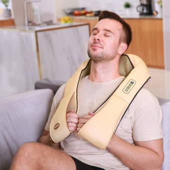 Naipo Masajeador de Cuello y Hombros Shiatsu Masajeador Cervical con Intensidad Regulable y Función de Calor para Aliviar Tensión y Dolores. Envíos a Alacant