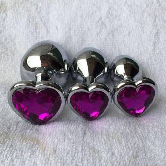 Rawdah Berg Crystal color plata acero inoxidable plug anal metal patio trasero enganche (L, Morado oscuro). Envíos a Albacete