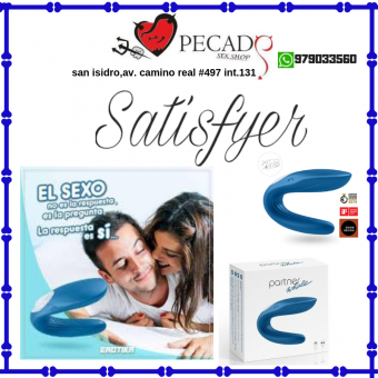 Partner Whale  Satisfyer doble estimulador doble placer en sexshop pecados cel:979033560