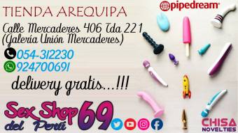 Vibradores, Consoladores, Prótesis, Fundas, Bolas Chinas, Plugs Anales, Eso y Mucho Más en Arequipa
