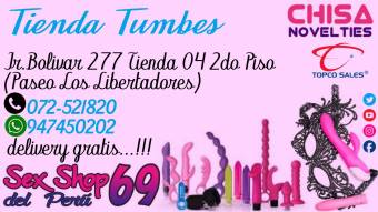 Vibradores, Plugs, Consoladores, Masturbadores, Succionadores en Tumbes