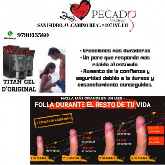 titan gel N°1 VENTAS EN SEXSHOP PECADOS DESARROLLADOR PENEANO CEL:979033560