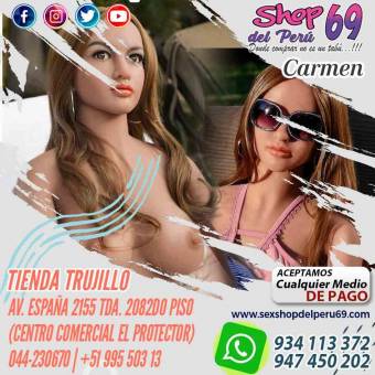 Muñecas De Silicona Tamaño Real, Genitales Texturizados, Senos Perfectos Sex Shop del Perú 69