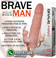 Funda Extensión Vibradora Para El Pene - Brave Man / Sexshop Miraflores