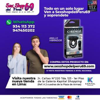 Anillo Vibrador De Silicona Texturizado a Control Remoto Sex Shop Del Perú