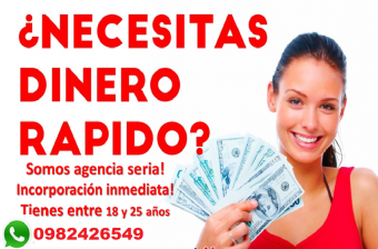 AGENCIA LÍDER EN EL AREA BUSCA SEÑORITAS GUAPAS TRABAJO DE INMEDIATO