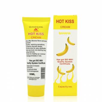 LUBRICANTE CON SABOR PLATANO HOT KISS CREAM COMESTIBLE