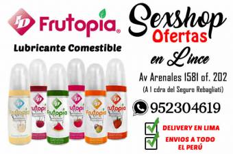 LUBRICANTES COMESTIBLES FRUTOPIA EN SEXSHOP OFERTAS