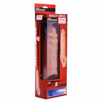 FUNDA EXTENCION MIGHTY SLEEVE CLEAR.Haz que tu pareja disfrute al máximo con estas fundas de pene con relieve.Con sujeción para los testículos ...