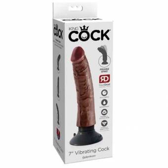 VIBRADOR KING COCK # 7 MARRON