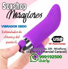 VIBRADOR DEDO 10 FUNCIONES / SEXSHOP MIRAFLORES