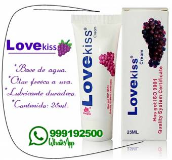 LUBRICANTE SEXUAL LOVE KISS UVA / SEXSHOP MIRAFLORES