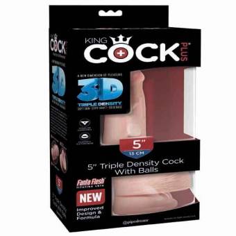 El consolador King Cock Plus Triple Densidad tiene un eje interior rígido