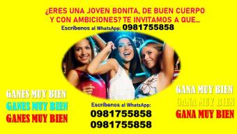TRABAJO PARA JÓVENES BONITAS, CULTAS Y DE BUENAS COSTUMBRES