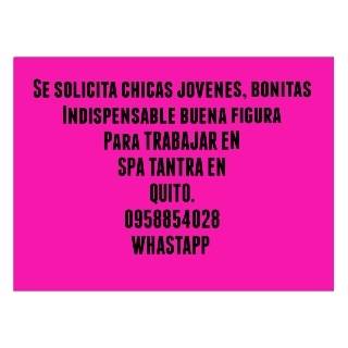 Trabajo para hermosas chicas en quito