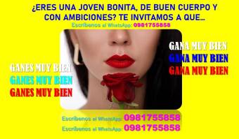 SOLICITAMOS JÓVENES BONITAS, DECIDIDAS Y CON AMBICIONES