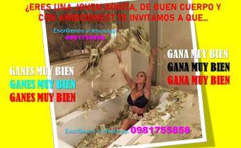 ¿ERES BONITA Y JOVEN? OBTÉN BUENOS INGRESOS ÚNICAMENTE CON HOMBRES SOLVENTES