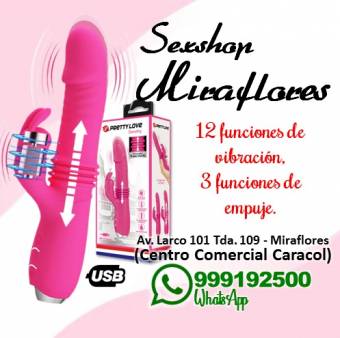 VIBRADOR RABBIT 12 FUNCIONES / SEXSHOP MIRAFLORES
