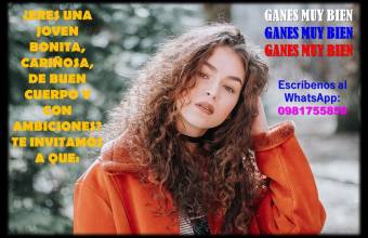 SE BUSCA CHICA BONITA PARA TRABAJAR COMO ESCOLTA ERÓTICA