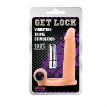 FUNDA CON VIBRADOR TRIPLE ESTIMULACION... SEXSHOP69
