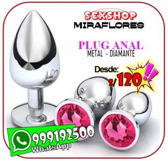SET 3 PLUG ANALES DE METAL BASE DE DIAMANTE / SEXSHOP MIRAFLORES