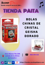SEXSHOP.....BOLAS CHINAS DE CRISTAL GEISHA DORADO