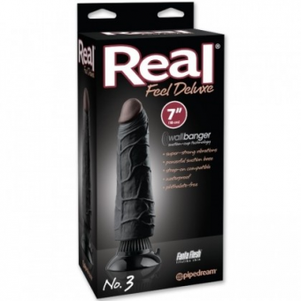 COLOR OSCURO REAL FEEL DE LUXE 7----VIBRADOR - SEXSHOP69 - TIENDA PAITA