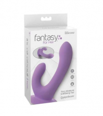 VIBRADOR FANTASY DOBLE PLACER PURPURA---------TIENDA PAITA -SEXSHOP69